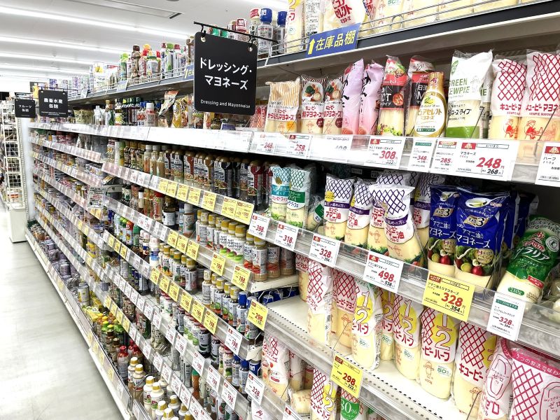 スーパーのマヨネーズ売場